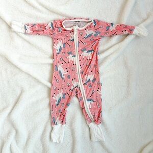Little Sleepies Zip Up PJs newborn - Unicorn print